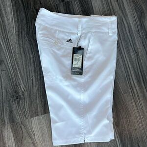 Adidas White Golf Shorts-White